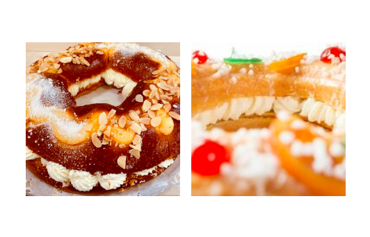Corona de la Almudena y Roscón de Reyes, dulces similares pero con diferencias significativas