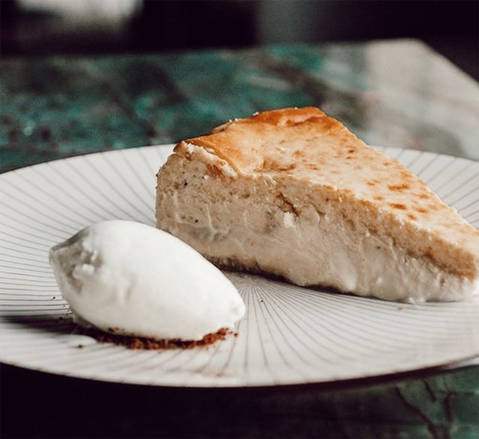 Tarta de queso del famoso restaurante Tatel, en Madrid